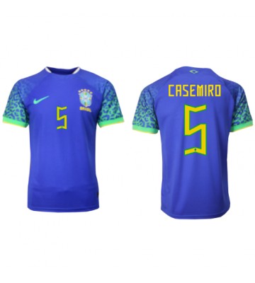 Brasilien Casemiro #5 Udebanetrøje VM 2022 Kort ærmer